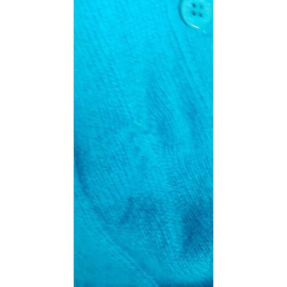 Equipment Femme Sweater S Blue Teal Cashmere Cardigan V-Neck Button Pockets - Picture 10 of 10